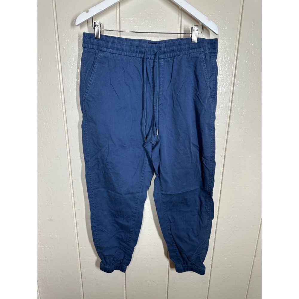 GAP Joggers Mens L Blue Drawstring Elastic Waist Casual Tapered Pants 7571